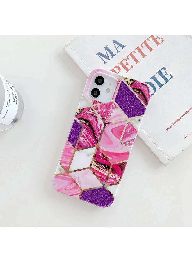 زبون جراب لهاتف iPhone 12 mini مصنوع من مادة TPU الرخامية المطلية بالكهرباء بمسحوق لامع - Image 1