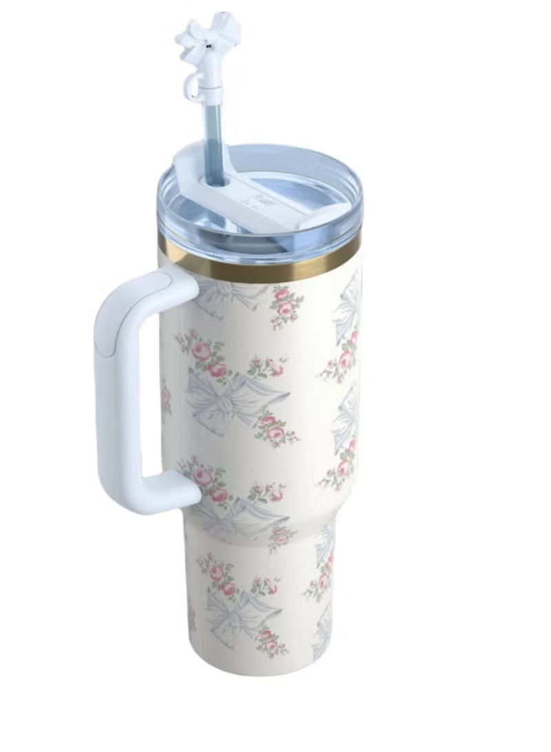 Stanley The Stanley X LoveShackFancy Holiday Quencher | 40 OZ Rosa Beaux Blue Gift-Ready Packaging - Image 5