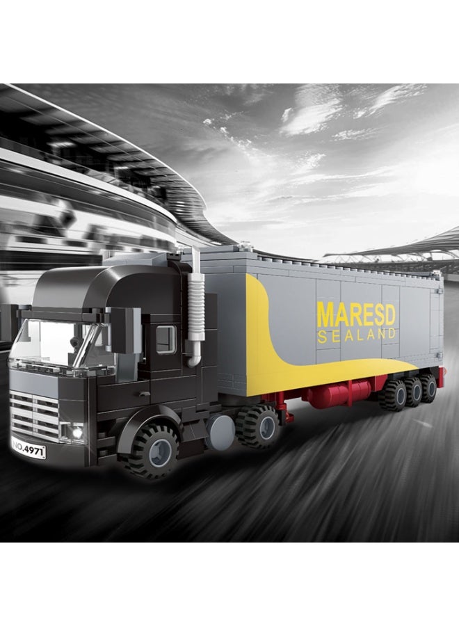 wange Container Truck Building Blocks Set, 352 Pieces, Cargo Transport Vehicle Model, Educational Construction Toy & Display Collectible for Kids, Teens and Adults - Image 3