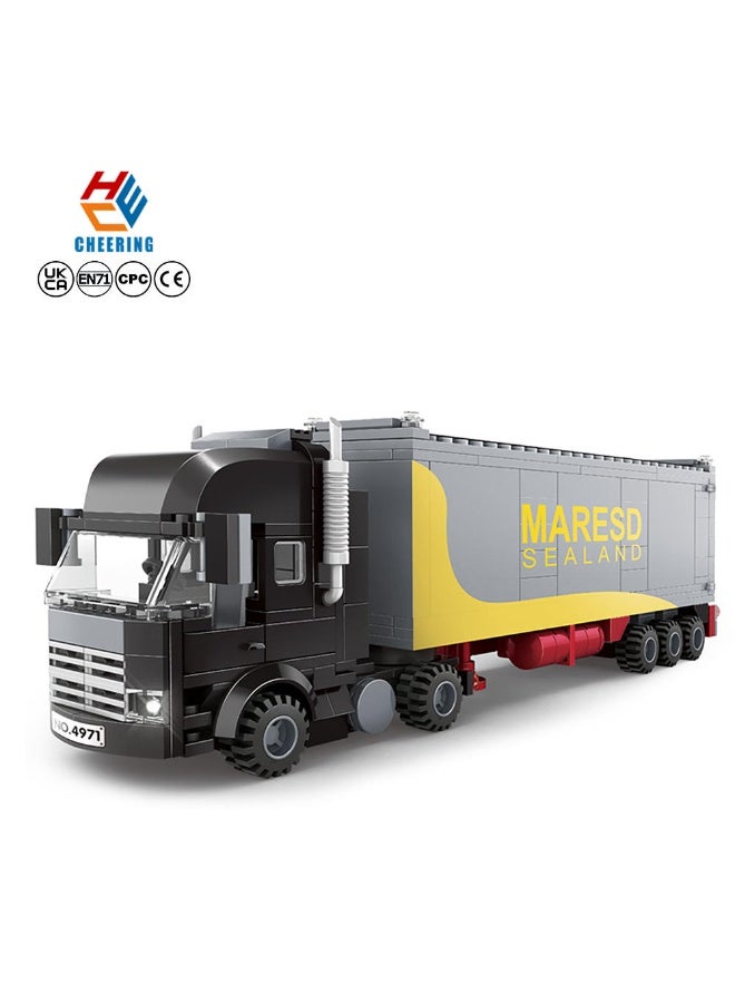 wange Container Truck Building Blocks Set, 352 Pieces, Cargo Transport Vehicle Model, Educational Construction Toy & Display Collectible for Kids, Teens and Adults - Image 1