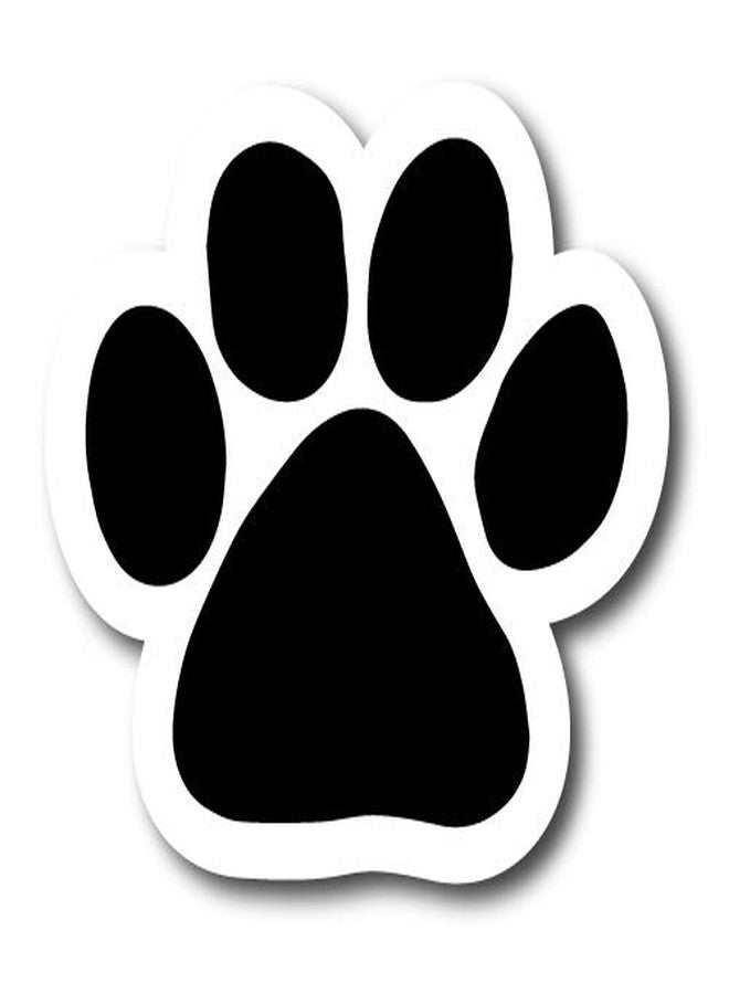 Magnet Me Up: Black Pawprint Magnet Decal - 5 Inch, Heavy-Duty Automotive Magnet for Car, Truck, SUV - Pet Lover's Choice, Stylish Puppy Auto Magnet for Animal Enthusiasts - Image 1