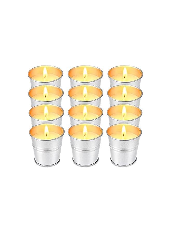 The Bros 12PCS Citronella Candles Outdoor Indoor - 2.5 oz Scented Soy Wax Candles Set 12 Pack for Garden Patio Yard Home Balcony Camping Backyard - Image 1