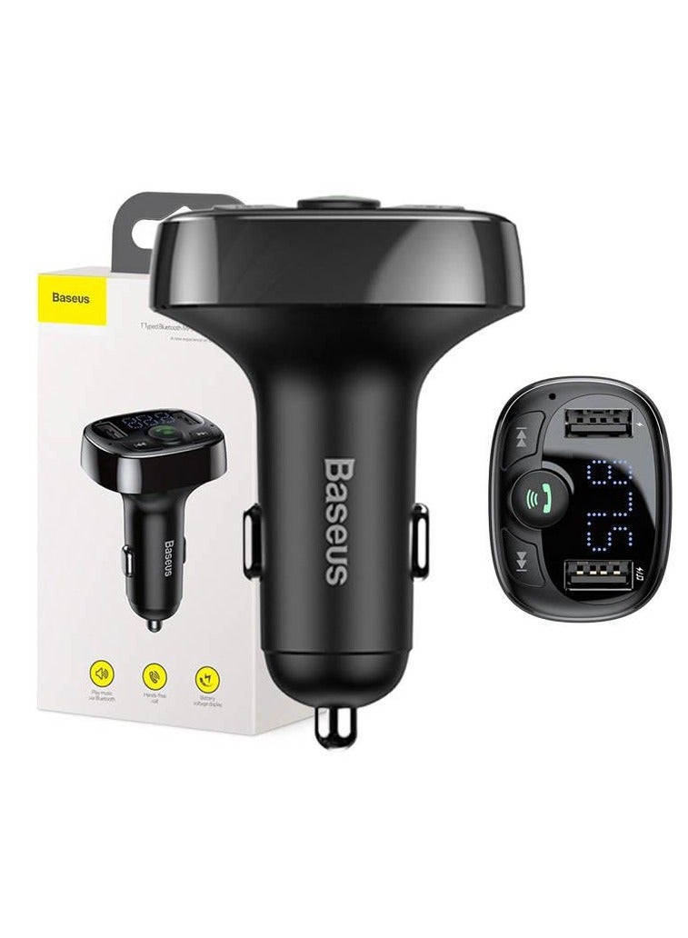Baseus OS T Shaped S-09A Car Bluetooth MP3 Player (Standard Edition) Black - Image 1