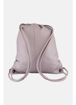ESPRIT Women Brand Logo Drawstring Backpack 47 H x 41 L x 2 W cm, Light Grey  - Image 2
