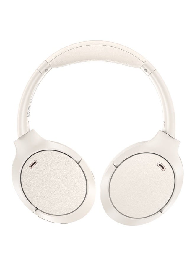 ACEFAST Wireless Over Ear Headphones H6, 55 Hours of Continuous Music Playback, ACTIVE Noise Cancelling, 40mm Professional-Grade Hi-Fi Drivers, Foldable earcups - White - Image 1