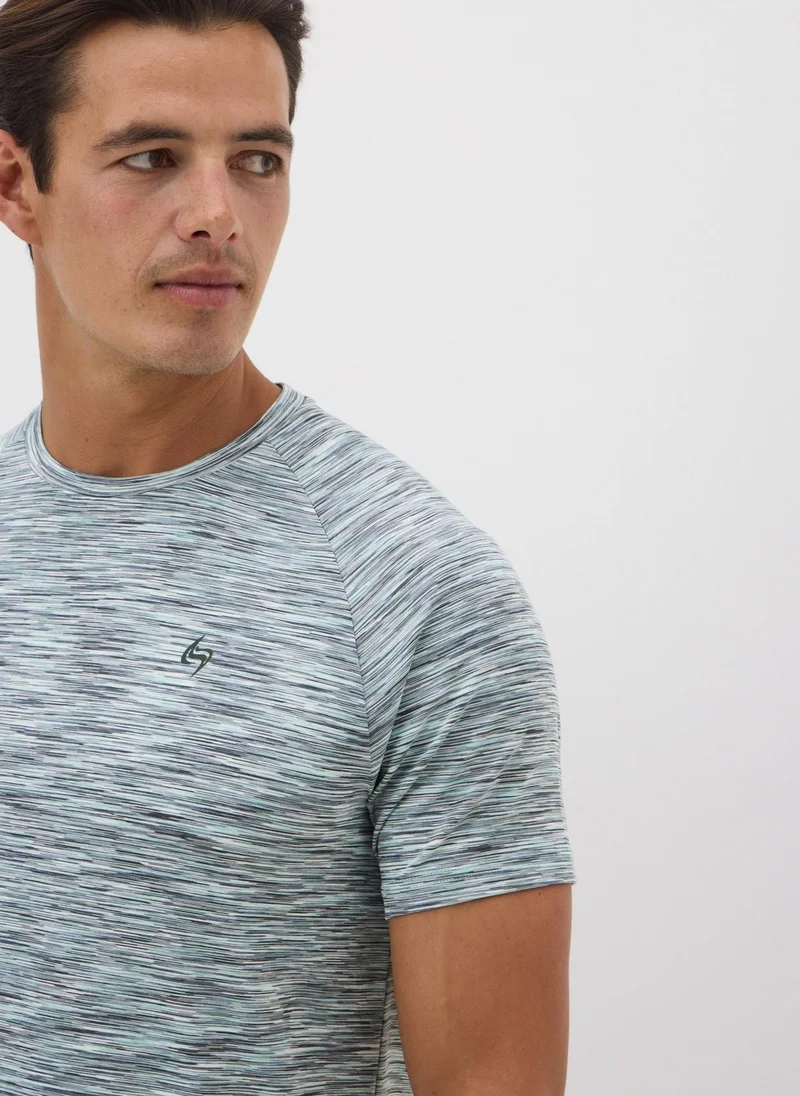 Matalan Souluxe Grey Two Tone T-Shirt