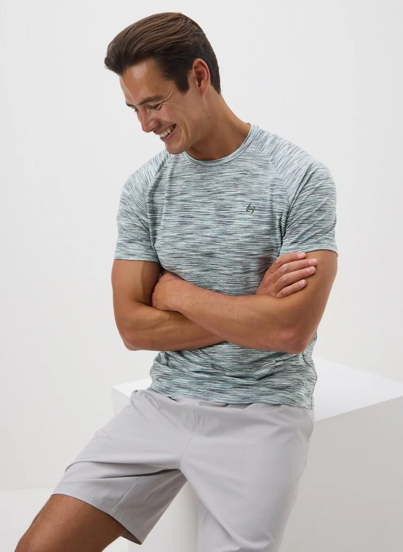 Matalan Souluxe Grey Two Tone T-Shirt