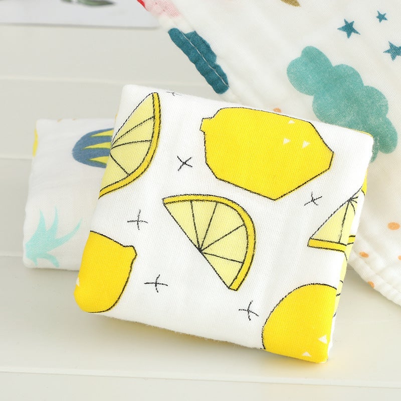 Six-Layer High-Density Pure Cotton Gauze Square Towel Baby Type A Printed Towel Kidsren'S Towel Saliva Towel Pure Cotton - Image 5