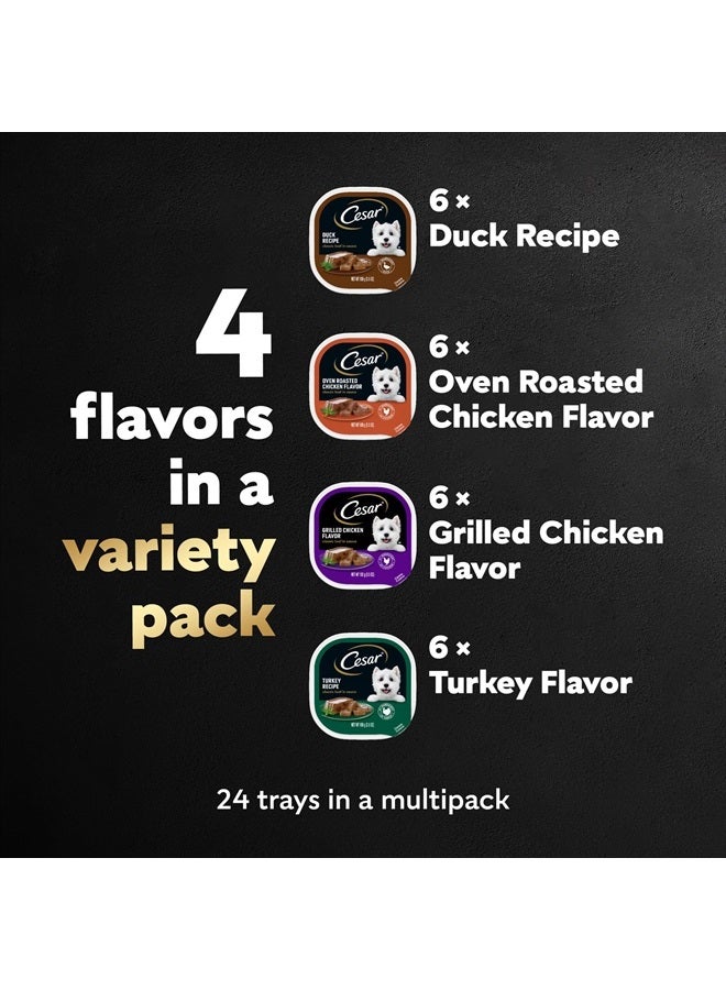 CESAR Adult Wet Dog Food Classic Loaf in Sauce Poultry Variety Pack,. Easy Peel Trays with Real Chicken, Turkey or Duck, 3.5 Ounce (Pack of 24) - Image 3