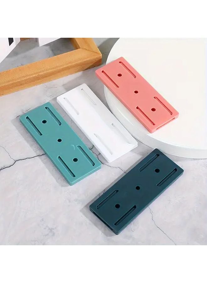 2Pcs Self Adhesive No Drill Socket Bracket Wall Mount Power Board Organizer Random Color - Image 1