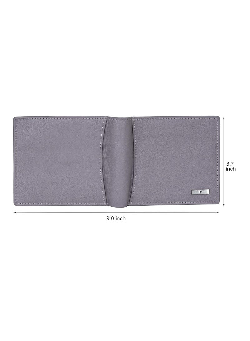 URBAN FOREST Oliver Light Grey Leather Wallet for Men - Image 5