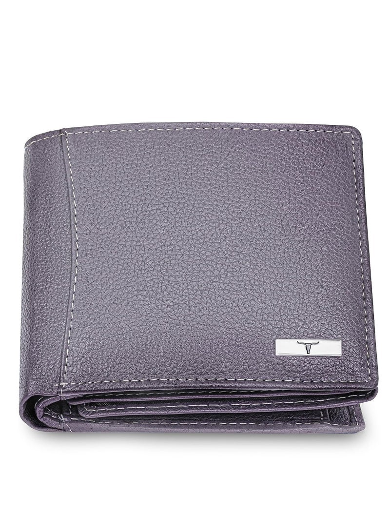 URBAN FOREST Oliver Light Grey Leather Wallet for Men - Image 1