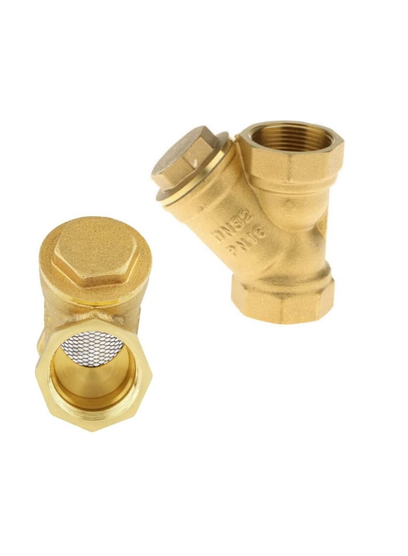 Brass Female Threaded Y Shaped Brass Strainer Filter Valve for Water, HVAC & Plumping Application (1.1/2 Inch)  - Image 1