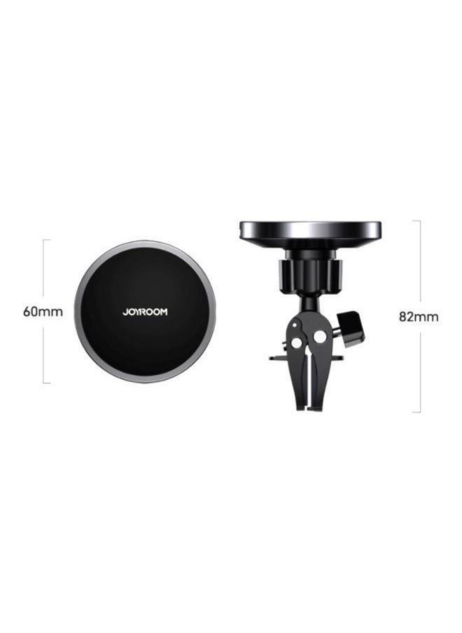 NIBEMINENT 15W Magnetic Wireless Charger with Holder for Apple iPhone 12 Black/Silver  - Image 2