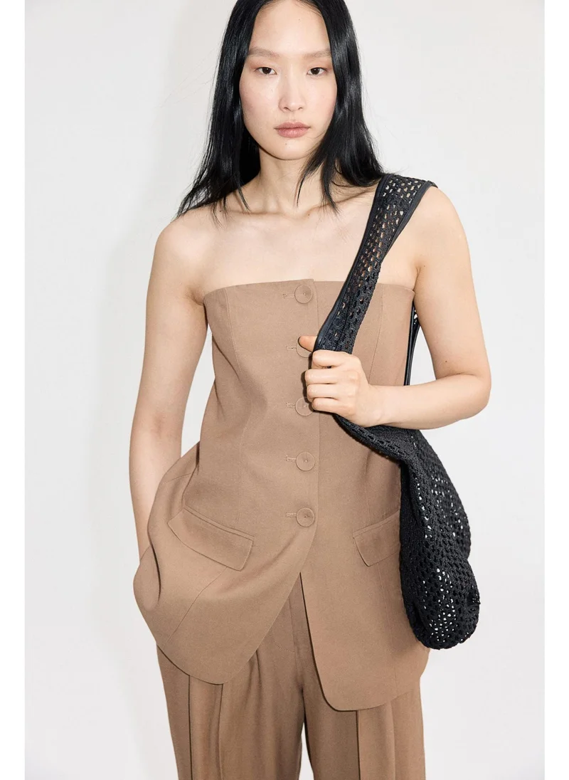 اتش اند ام Button-front bandeau top