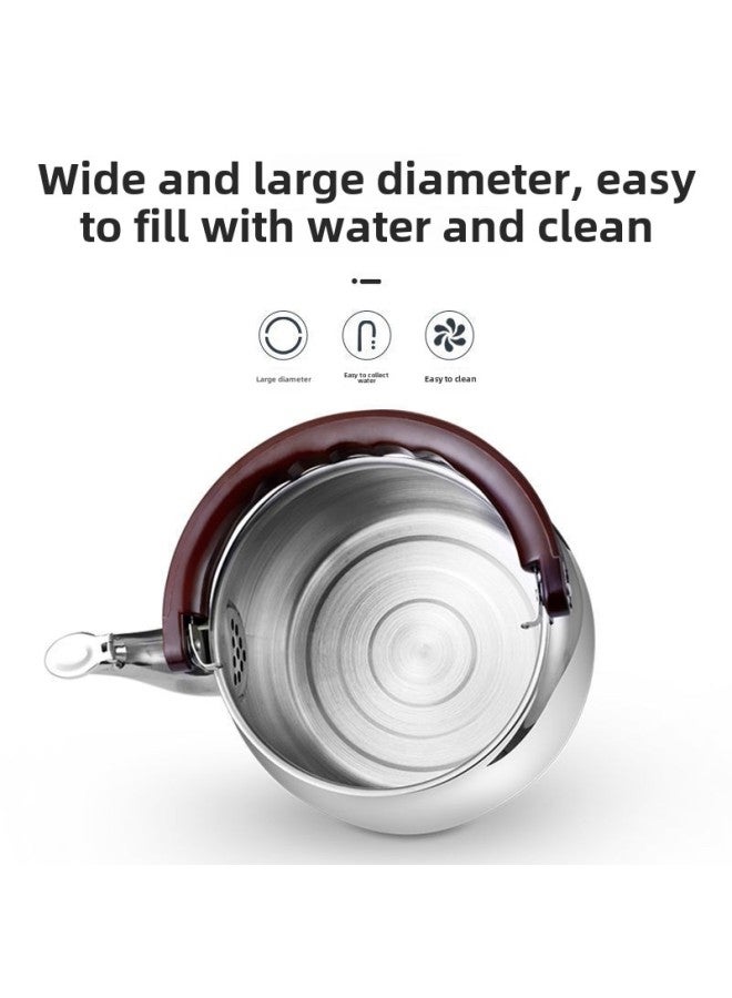 Fuda Sound Rising Kettle Stainless Steel Cold Kettle Thickened Golden Piano Kettle Large Mouth Sound Kettle Boiling Water-Capacity:20CM (titanium Chopsticks Pot) 2.7L - Image 5