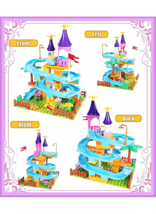 EP EXERCISE N PLAY Marble Run Toy Building Sets, 161Pcs Castle Building Duplos for Age 3+, Marbles Track Building Toys, Large Building Bricks Race Track STEM Educational Toys for Toddler Boy Girl Birthday Toys Gifts  - Image 4