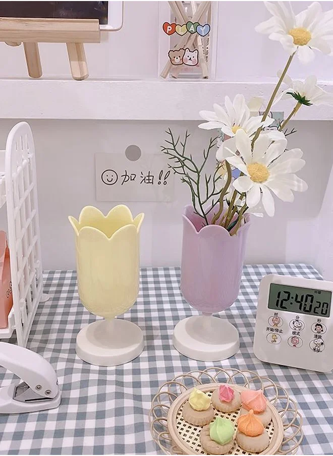 ستايلي Yellow Flower Shape Pen Holder