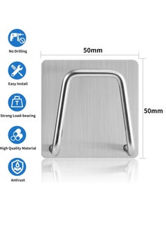 Bukela 4-Piece Adhesive Sponge Holder for Kitchen Sink, 304 Stainless Steel Sponge Holder Sink Kitchen Accessories  - Image 2
