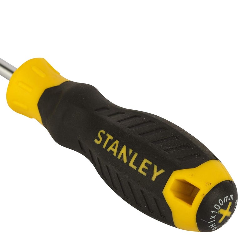Stanley STANLEY STMT608058 Cushion Grip Screwdriver PhillipsPH1x100mm Yellow and Black  - Image 4