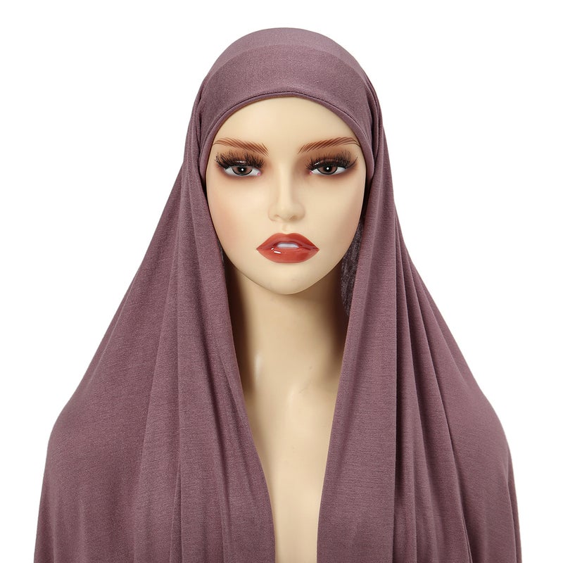 New Chiffon Headscarf Pleated Cap Suit Monochrome Mercerized Cotton Headscarf Pleated Base Cap - Image 2