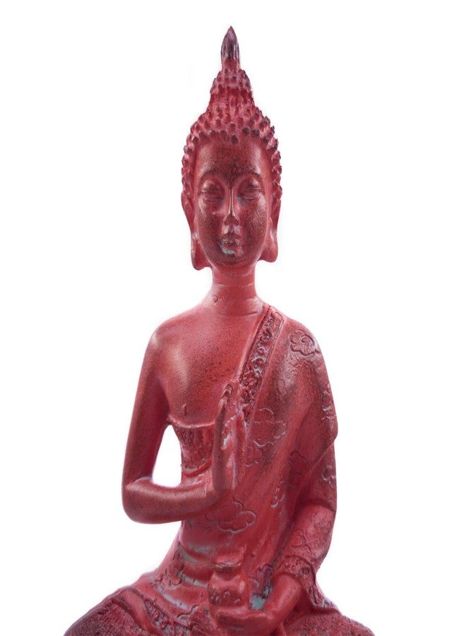 أورنيركس تمثال بوذا التايلاندي الجالس من أورنركس، أحمر، 6.7 بوصة، لتزيين المنزل - Image 5