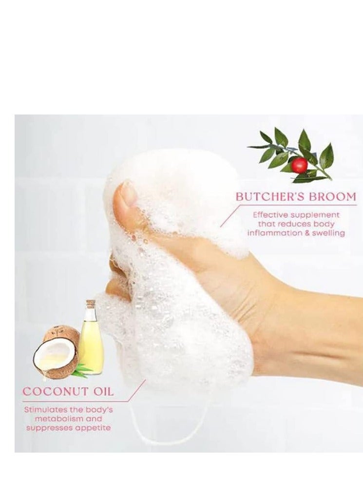 SYOSI Loofah Aromatherapy Body Sponge Puff Aromatherapy Body Sponge Super Peeler Body Sponge Soft Exfoliating Scrub Dead Skin Remover Sponge for Adult Baby 2pcs  - Image 5