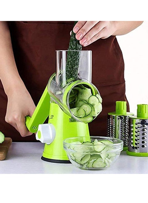 4 Pcs Vegetable Slicer 3 In 1 Handheld Spiral Rotary Drum Slicer For Vegetable Fruit Cheese Nut