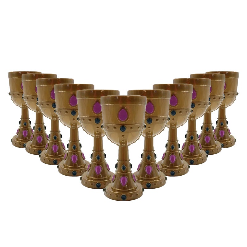 Fun Express Mardi Gras Molded Crown Goblets - 1 dozen - Image 1