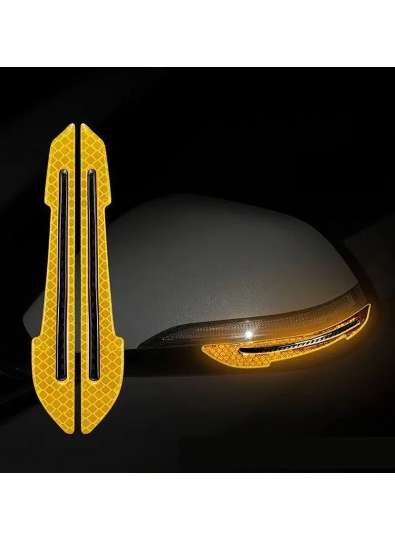 AROAQ Car Reflective Warning Stickers Door Edge Anti-collision Strips Rearview Mirror and Fender Protection Strips Body Scratch Guards