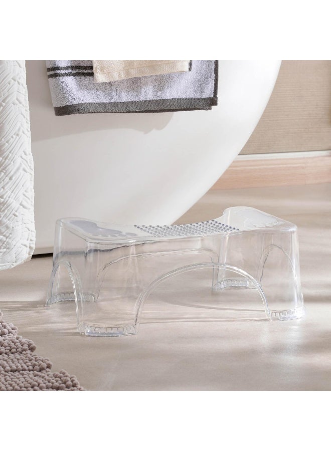 Pan Home Sturdy Transparent Bathroom stool-23.5x21.7x15cm-Clear - Image 1