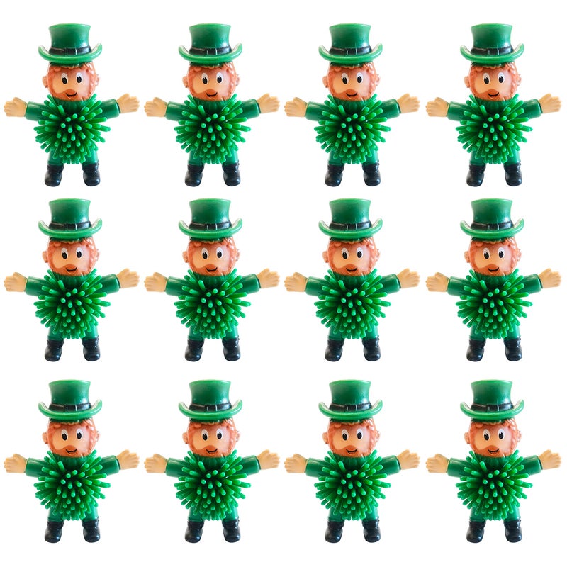 Cherislpy 12Pcs St Patricks Day Mini Leprechaun ToysSqueeze Porcupine Toys Stress Relief Fidget Toy for Kids Boys St Patricks Day Party FavorHome DecorOld Men - Image 3