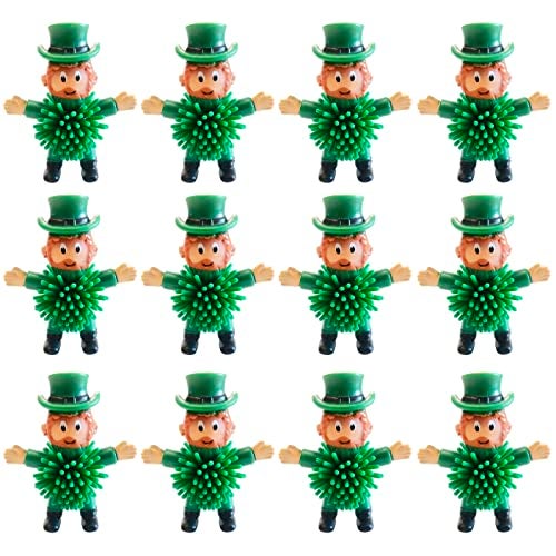 Cherislpy 12Pcs St Patricks Day Mini Leprechaun ToysSqueeze Porcupine Toys Stress Relief Fidget Toy for Kids Boys St Patricks Day Party FavorHome DecorOld Men - Image 1