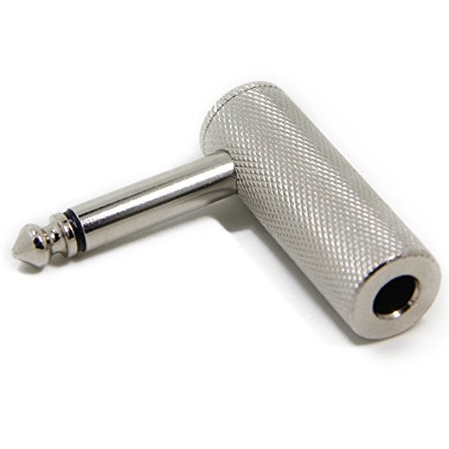 Ancable 2Pack Premium 14 Inch Right Angle Guitar Cable Adapter 635mm 14 TS Mono Male to Female Heavy Duty Metal Connector for VShape and Front Facing Jack Guitars - Image 3
