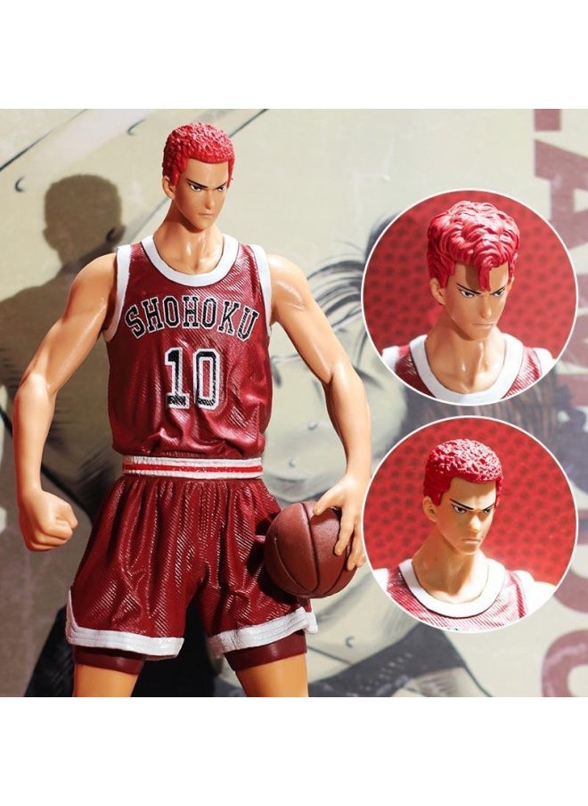 Slam Dunk Master Hand-held Super-large Set Of Sakuragi Huadao Rukawa Maple Akagi Qingzi Xiangbei Basketball Color Boxed Model-Color:Coke Sakuragi 29cm Color Box  - Image 4