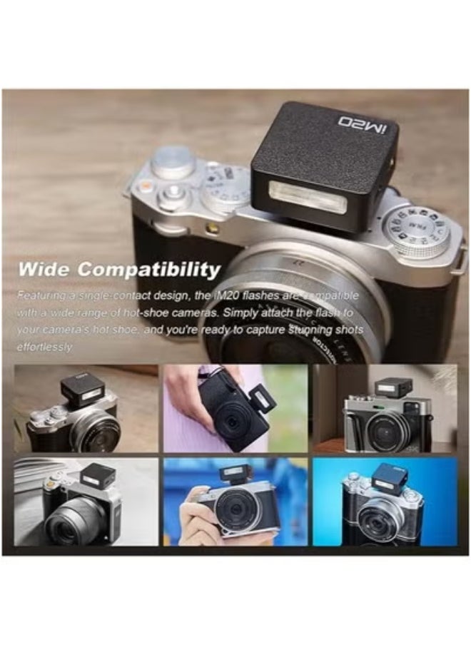 Godox Godox iM20 Mini Flash for Camera with 470mAh Batter 440 Full-Power Flash 5 Levels Mini Flash Speedlite for Sony zve10 Sony zv1 Ricoh gr3 Canon Nikon Fuji Olympus Camera (iM20)  - Image 5