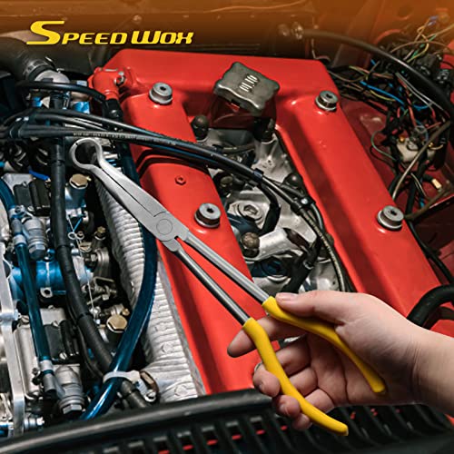 SPEEDWOX Long Reach Hose Grip Pliers 11 Inches Ring Nose 3/5 Inch Diameter Offset Spark Plug Boot Removal Serrated Jaws for Hard to Reach Narrow Spaces - Image 5