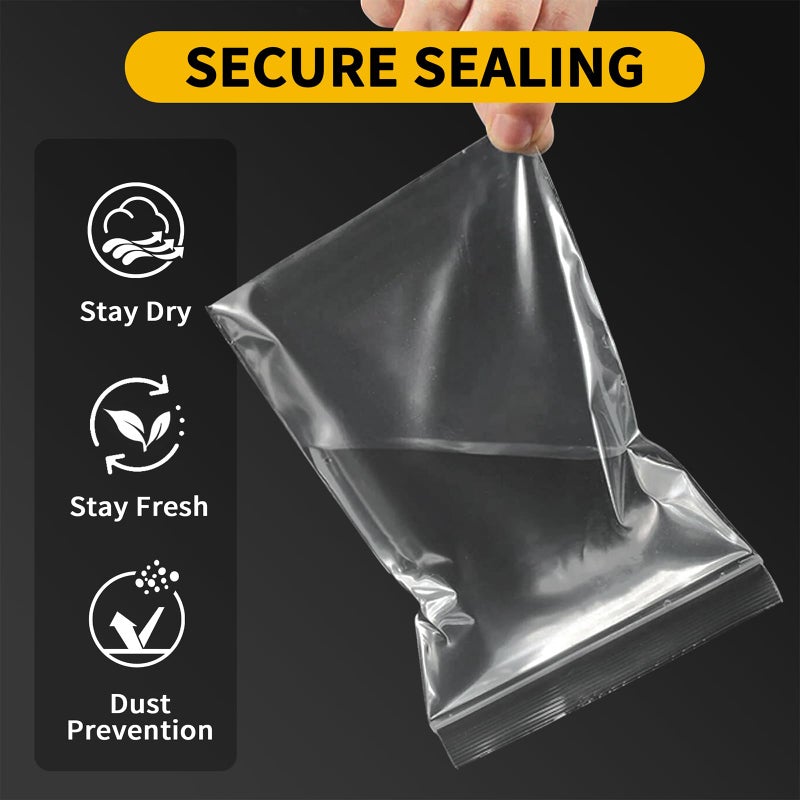 Bonison 200 Pack Small Plastic Bags For Jewelry, Mini Baggies 4 Assorted Sizes. 2x3 3x3 3x5 4x6 Inch 2 Mil Thick Poly Zipper Lock Bags Clear for Jewelry, Bead, Toy Piece, Pill, Snack Storage. PP Resealable - Image 3
