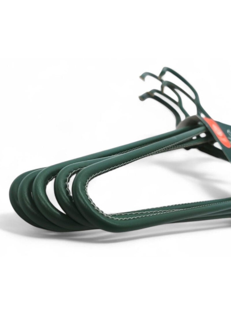 AKDC Al Kabayel Pu Leather Coated Wire Hangers Set of 5 Green - Image 2