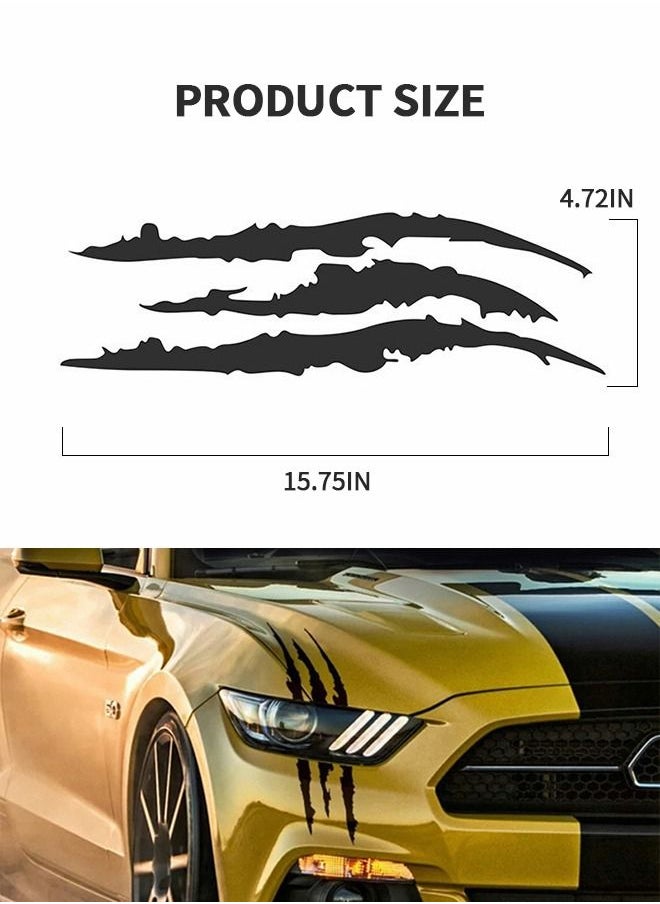 GROIC - 5PCS Claw Marks Headlight Decal Reflective Sticker for Car Headlamp, Stripes Scratch Decal,Car Sticker-Universal for Most Vehicle,Automobile Decoration - Image 1