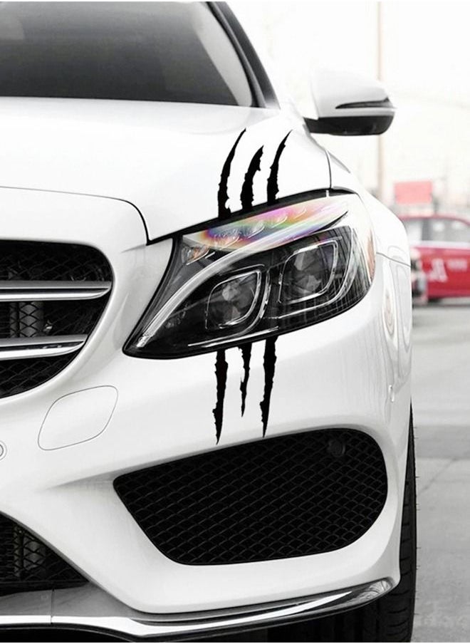 GROIC 5PCS Claw Marks Headlight Decal Reflective Sticker for Car Headlamp, Stripes Scratch Decal,Car Sticker-Universal for Most Vehicle,Automobile Decoration  - Image 4