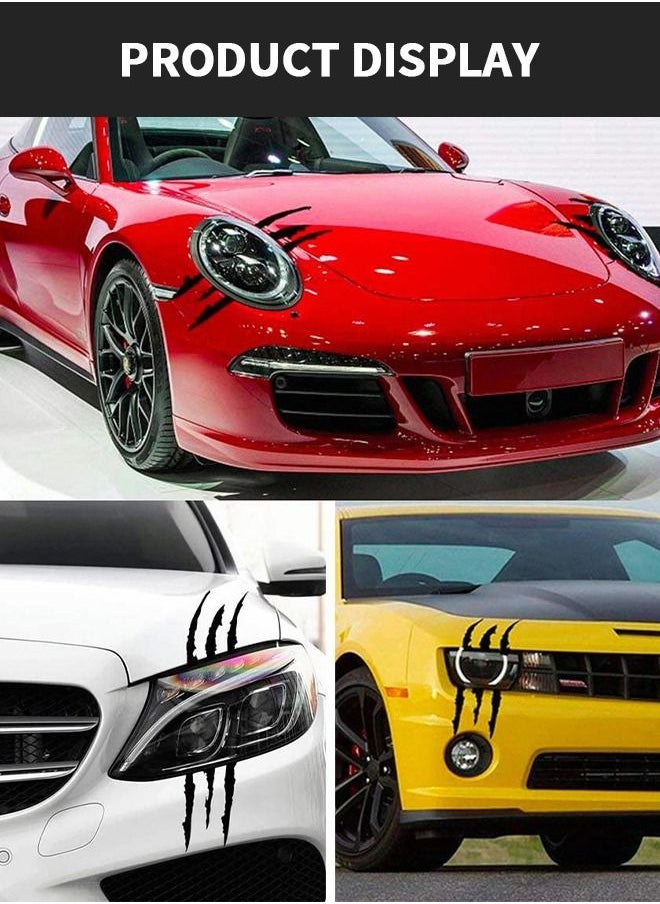GROIC - 5PCS Claw Marks Headlight Decal Reflective Sticker for Car Headlamp, Stripes Scratch Decal,Car Sticker-Universal for Most Vehicle,Automobile Decoration - Image 1