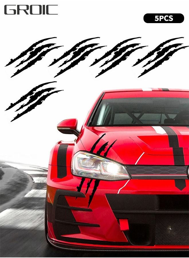 GROIC 5PCS Claw Marks Headlight Decal Reflective Sticker for Car Headlamp, Stripes Scratch Decal,Car Sticker-Universal for Most Vehicle,Automobile Decoration  - Image 1