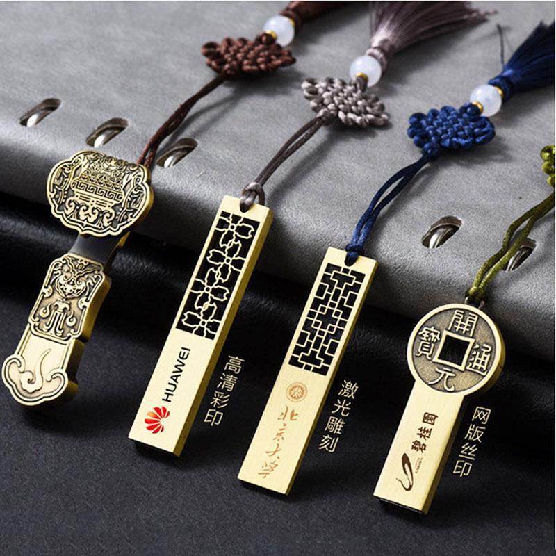 Chinese Style Usb Flash Disk Fixed Logo High Speed 16G Metal Lettering 32G Bidding Exhibition Creative Enterprise Gift 8G Usb Flash Disk - Image 5