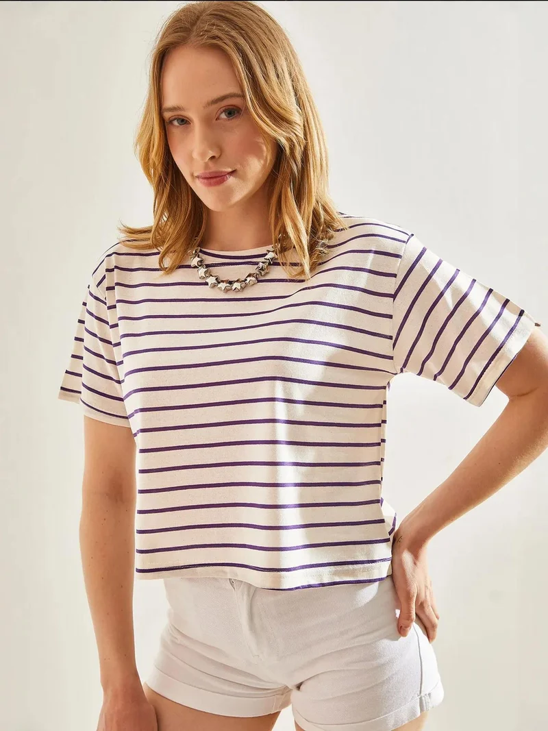 بيانكو لوتشي توب قصير مخطط من لوكسي