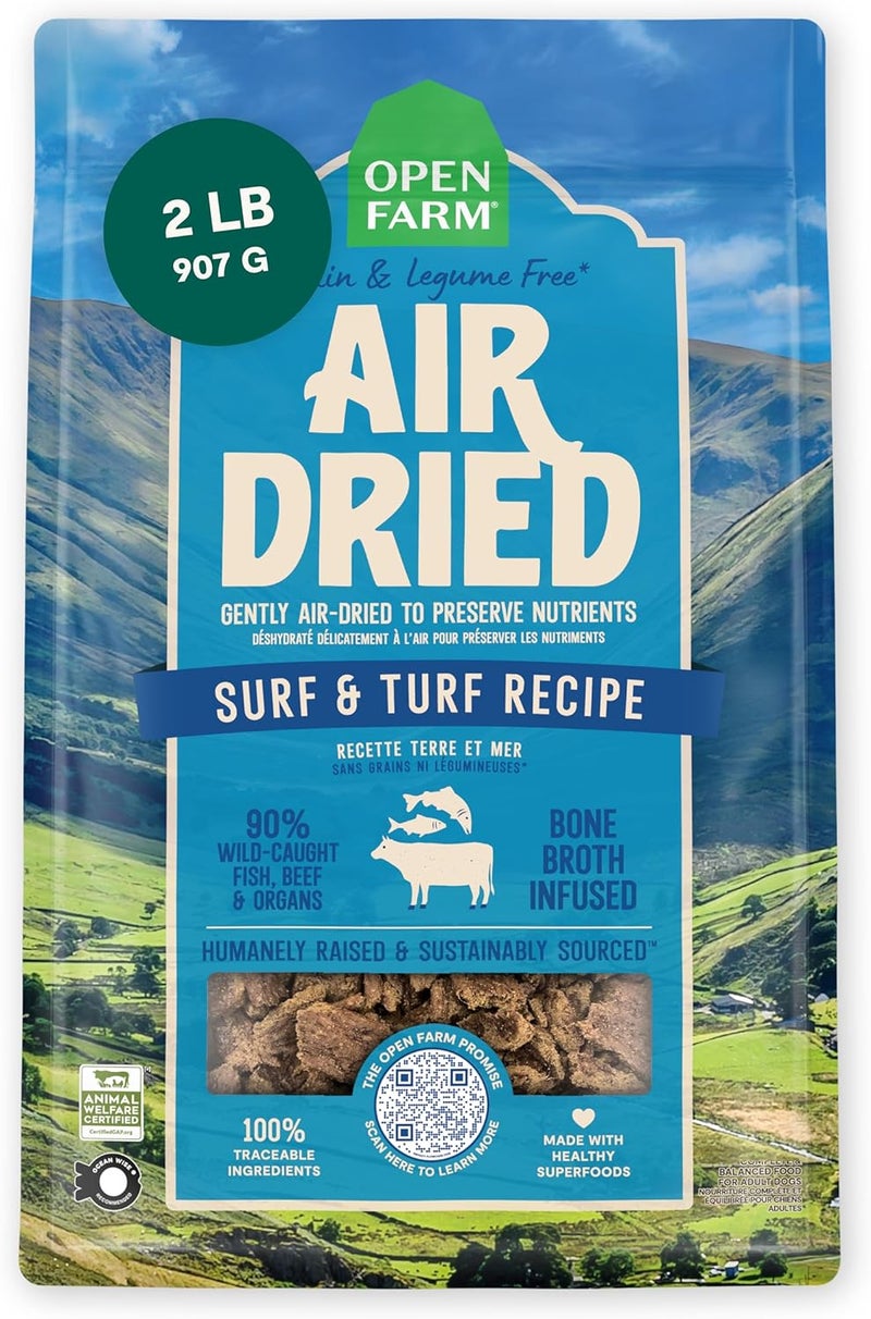 Open Farm Air Dried Surf & Turf Recipe Dry Dog Food - 2LB - Image 1