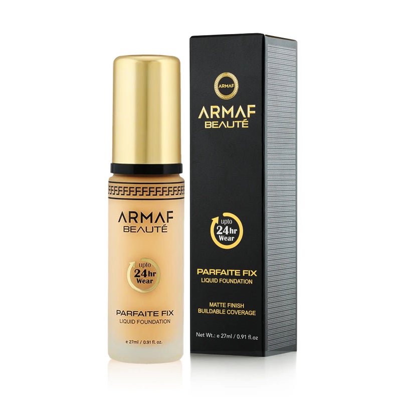 Armaf Beaute Face Make Up 24 Hour Parfaite Fix Liquid Foundation 22ml, Warm Beige Colour, Long Lasting Matte Finish, Lightweight Formula, Buildable Coverage, Flawless Complexion, For All Skin Types - Image 2