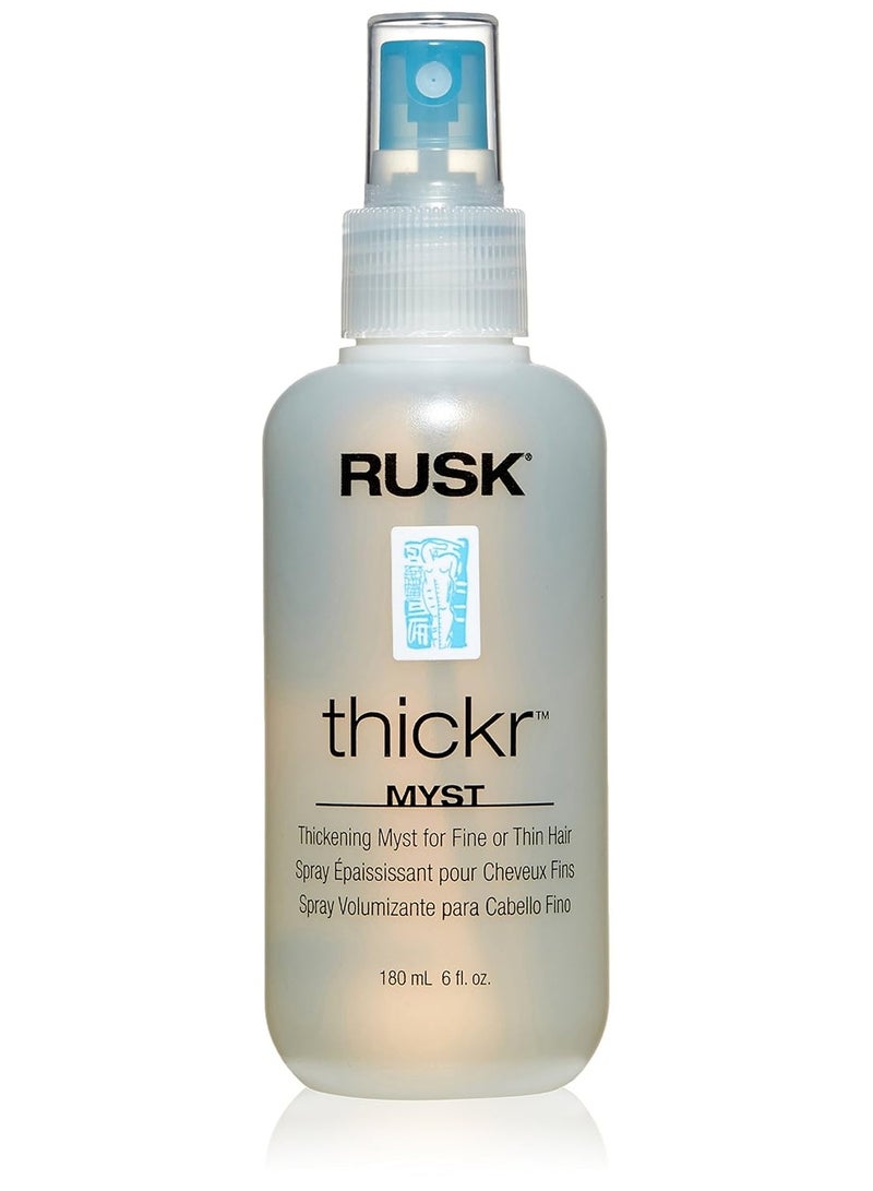 Rusk رَسْك مجموعة المصممين رذاذ تكثيف أكثر سمكًا للشعر الناعم أو الرقيق، يوفر الجسم والحجم والملمس، 6 أونصة سائلة - Image 1