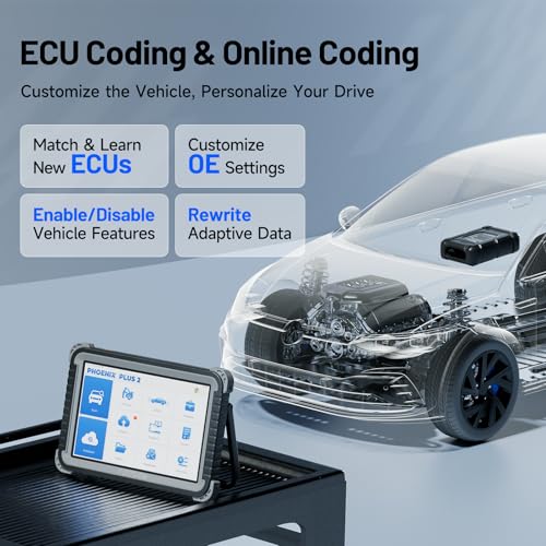 TOPDON Phoenix Plus Scanner, Bidirectional Scan Tool V2.0, ECU Coding, Topology Map, CANFD Car Diagnostic Scanner, OEM Full System, 41+ Service, AutoAuth for FCA SGW, V.A.G Guided, 2 Years Free Update - Image 2