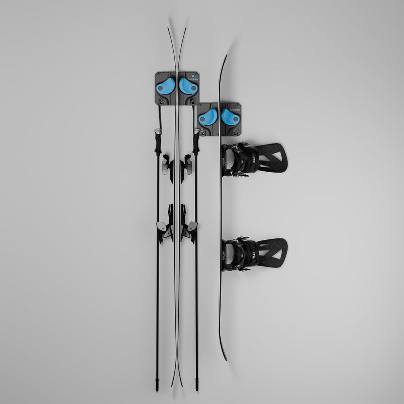 Gravity Grabber - Ultimate Ski & Snowboard Wall Rack | Secure, Non-Slip Storage | Fits Any Ski/Board | Garage Organization | Ski Storage Rack | Snowboard Storage Rack | Winter Gear Organizer | 2 Pck - Image 2